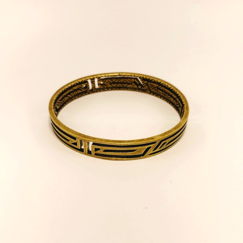 House Of Harlow 1960 Hera Bangle Oxidized Brss Copper Tone Original Pouch New - Picture 3 of 4